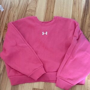 Under Armour girls Vibrant Pink Crew Neck Sweater